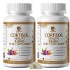 10-IN-1 Cortisol Supplements w/ KSM-66 Ashwagandha 300mg + L-Theanine 250mg, Magnesium Glycinate, Saffron, Phosphatidylserine, Turmeric & Vitamin C D3 B6 B5, For Women Men, 120 Capsules 2 Pack view 1