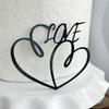 10 Pcs Black Acrylic Love Cake Toppers Valentine Cake Decorations for Valentine's Day Anniversary Cake Side Decorations view 1
