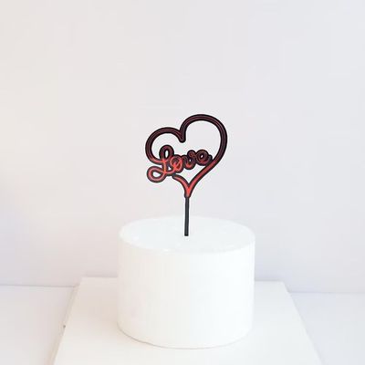 10 Pcs Valentine's Day Cake Toppers Love Cake Toppers Cake Food Picks for Valentine's Day Anniversary Cake Desserts Decor