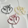 10 Pcs Gold Acrylic Love Cake Toppers Valentine Cake Decorations for Valentine's Day Anniversary Cake Side Decorations view 2