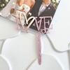 10 Pcs Love You Pink Cake Toppers Acrylic Cake Topper Cupcake Toppers for Valentine's Day Cake Desserts Decorations view 1