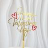 10 Pcs Happy Valentine's Day Cake Toppers Acrylic Cake Topper Cupcake Toppers for Valentine's Day Cake Desserts Decorations view 1