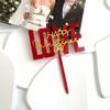 10 Pcs Happy Valentine's Day Cake Toppers Red Love Acrylic Cake Topper Cupcake Toppers for Valentine's Day Cake Desserts Decorations view 1