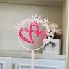 10 Pcs Happy Valentine's Day Cake Toppers Cake Decoration Acrylic Cupcake Topper Picks for Valentine's Day Anniversary Cake Desserts Decor