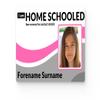 Homeschool Student Photo ID, Personalized, Double-Sided, Official Student Identification Credit Card Size Available in Pink, Red, Blue, Green (Pink) view 1