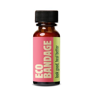 Eco Bandage Concealing Antiseptic Liquid Bandage, Waterproof, Adhesive-Free Brush-On for Cuts, Scrapes, Burns & Blisters, Latex Free, Dye Free, Dermatologist Recommended, 0.3 fl oz