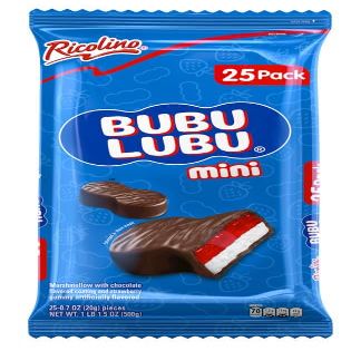 Ricolino Chocolate Mini Bubulubu 25 pc / 0.7 oz Bag