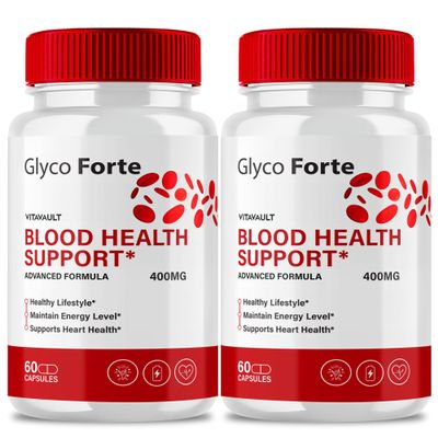 Glyco Forte Pills Advanced Blood Support Formula Supplement, Glyco Forte Blood Capsules - Maximum Strength, Glyco Forte All Natural Formula Capsules, GlycoForte Capsules Blood Support Reviews (2 Pack)