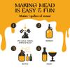 Craft A Brew - Mead Makers Choice - Spiced Mead Recipe Kit - Ingredients & Instructions for Mead Fermentation & Backsweetening With Orange Blossom Honey - Makes 1 Gallon Still Mead view 3