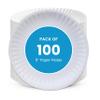 Perfectware- 6" Uncoated Paper Plates for Daily Use/Crafts/Events and Much More -Pack of 100ct view 1