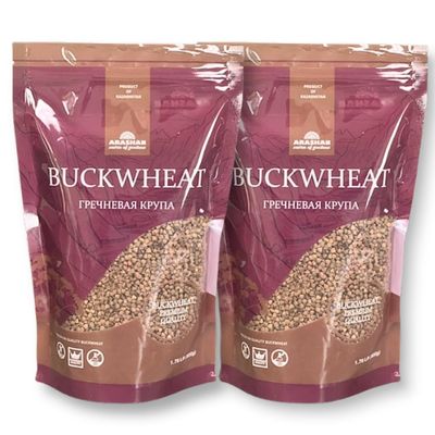 Arashan Premium Buckwheat Groats 100% Whole Grain, Gluten-Free Superfood, Non-GMO, Vegan Perfect for Porridge, Salads & Baking (1.7 lbs - 800 g) x 2