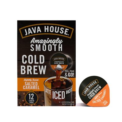 Java House Cold Brew Coffee Concentrate, Salted Caramel, 12 Count