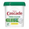Cascade Free & Clear Dishwasher Pods, Dishwasher Detergent, Dish Detergent Soap, Lemon Essence, 47 Count view 1