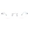 HELES Women Oval Rimless Reading Glasses Polycarbonate UV+420cut Blue Light Blocking Computer Reading Glasses, Anti-Glare-A2 Silver||+2.00 Strength view 2