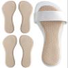 2 Pairs Gel Cushion High Heel Inserts, Self-Adhesive Sandal Inserts Insoles Women, New Anti Slip Design, 3/4 Invisible Dress Shoe Inserts, Shock Absorption Pain Relief, 2 Beige Women 5-8 view 1