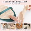 2 Pairs Gel Cushion High Heel Inserts, Self-Adhesive Sandal Inserts Insoles Women, New Anti Slip Design, 3/4 Invisible Dress Shoe Inserts, Shock Absorption Pain Relief, 2 Beige Women 5-8 view 4
