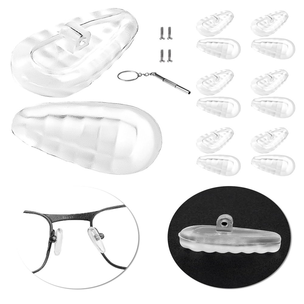 6 Pairs Anti-Slip Nose Pads for Oakley Wiretap 2.0 OX5152/Tincup OX3184 OX5099 OX5094/Base Plate OX3232/Surface Plate OX5132/Wingback SQ OX5148/Savitar OO6047/Conductor OO4106 OO4107 Eyeglasses