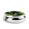 HMBGFW Mountain Forest in the Rain Pill Storage Box - Compact 3-space - portable circular metal pill box - perfect for travelwallet or pocket use view 4