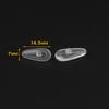 6 Pairs Replacement Nose Pads for Oakley Tincup OX3184 OX5099/Tincup Carbon OX5094/Conductor 6 OO4106/Conductor 8 OO4107/Savitar OO6047/Wingfold OX5100 OX5101, Clear Silicone Nose Pieces view 2