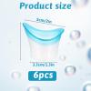 JJUNW 6Pcs Eye Wash Cup, Eye Cups for Eye Wash, Eye Wash Solution with Cup Silicone Eye Cleaning Cup, Portable Eye Care Tool for Quick Relief Tired Eyes Cleaning Eye Dust Makeup Irritants view 2