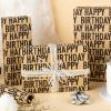 Yarcony Birthday Kraft Wrapping Paper Roll, Mens Gift Wrapping Paper - 17 Inch x 33 Feet - Vintage Style Brown Black Happy Birthday Gift Wrap Thick Present Sheet for Holiday, Party, Father's Day view 4