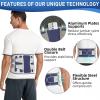 Lumbar Support Belt for Men Women Lower Back Brace Pain Relief Massage Band Posture Correction for Herniated Disc Sciatica and Scoliosis (Blue L) view 2