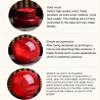 JBNCRYGD Red Crystal Ball with Stand - Red Obsidian Ball - Natural Smelting Quartz Crystal Gemstone Ball Sphere for Meditation Healing Feng Shui Divination Sphere Home Decoration Gift,5.11in view 3