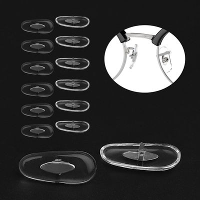 6 Pairs Replacement Nose Pads for Ray-Ban RB3044 RB3498 RB3522 RB3543 RB3547 RB3625 RB3647 RB3648M RB3672 RB3689 RB3691 RB3716 RB4175 RB4190 RB8313 Clip-on Mount Type Eyeglasses, Clear Nosepieces