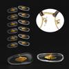 6 Pairs Replacement Nose Pads for RayBan RB3025 RB3026 RB3016 RB3362 RB3445 RB3519 RB3543 Aviator Sunglasses Clip-on Mount Type Eyeglasses, Gold Nosepads view 1