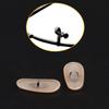 6 Pairs Replacement Nose Pads for RayBan RB3025 RB3026 RB3016 RB3362 RB3445 RB3519 RB3543 Aviator Sunglasses Clip-on Mount Type Eyeglasses, Brown Nosepads view 4