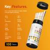 100 x AYDMED 9-in-1 UTI Test Strips | 9 Parameter Urine Test Strips for Leukocytes, Nitrite, Specific Gravity, pH, Protein, Urobilinogen, Bilirubin, Ketone & Ascorbic Acid | FSA & HSA Eligible view 2