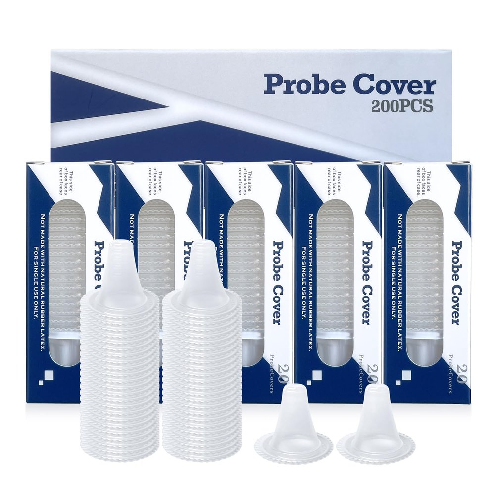 200X Ear Thermometer Probe Covers, for All Braun Thermometer Ear Covers, Lens Filters, Refill Caps,Disposable Ear Thermometer Covers (200)