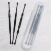 3Pcs/Set Double-ended Stainless Steel Spiral Ear Pick Spoon Ear Wax Removal Cleaner Ear Tool Kit Multi-function Portable (Color: black) view 2