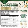 L-Arginine Extra Strength Supplement with L-Citrulline - Muscle Supporting Natural Nitric Oxide Precursor Booster - Heart Health Support - Amino Acid Energy Blend for Men, USA Bottled - 120 Capsules view 2