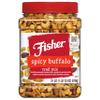 Fisher Spicy Buffalo Bulk Trail Mix, 31 oz Jar; Buffalo Seasoned Sesame Sticks, Peanuts & Pretzels with Smoked Seasoned Almonds & Ranch Flavored Cashews; Hot Spicy Snack Mix, Snacks for Adults view 1
