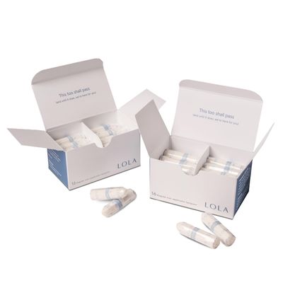 LOLA Non-Applicator 100% Organic Cotton Tampons, Regular, 32 Count