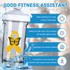 Appendix Cancer Awareness 18 Ounce Shaker Bottle Drink Mixer Leak-proof Pre Workout Protein Shakes Meal Replacement Shakes Bottles 500ML/18 Oz White-1 view 2