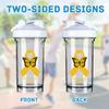 Appendix Cancer Awareness 18 Ounce Shaker Bottle Drink Mixer Leak-proof Pre Workout Protein Shakes Meal Replacement Shakes Bottles 500ML/18 Oz White-1 view 3
