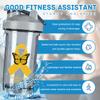 Appendix Cancer Awareness 18 Ounce Shaker Bottle Drink Mixer Leak-proof Pre Workout Protein Shakes Meal Replacement Shakes Bottles 500ML/18 Oz Gray-1 view 2