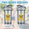 Appendix Cancer Awareness 18 Ounce Shaker Bottle Drink Mixer Leak-proof Pre Workout Protein Shakes Meal Replacement Shakes Bottles 500ML/18 Oz Gray-1 view 3