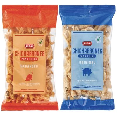 heb chicharrones pork rinds habanero & original 5oz. pack of 2