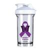 Alzheimer's Awareness 18 Ounce Shaker Bottle Drink Mixer Leak-proof Pre Workout Protein Shakes Meal Replacement Shakes Bottles 500ML/18 Oz White view 1