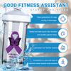 Alzheimer's Awareness 18 Ounce Shaker Bottle Drink Mixer Leak-proof Pre Workout Protein Shakes Meal Replacement Shakes Bottles 500ML/18 Oz White view 2