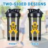Appendix Cancer Awareness 18 Ounce Shaker Bottle Drink Mixer Leak-proof Pre Workout Protein Shakes Meal Replacement Shakes Bottles 500ML/18 Oz Black view 3