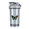 Irish Flag Butterfly 18 Ounce Shaker Bottle Drink Mixer Leak-proof Pre Workout Protein Shakes Meal Replacement Shakes Bottles 500ML/18 Oz Gray view 1
