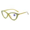 Melrose Rhinestone Cat Eye Reading Glasses For Women Diamond Reading Glasses Female Blue Light Blocking Reader 2212 (2pcs black&green, 0, x) view 4