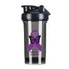 Alzheimer's Awareness 18 Ounce Shaker Bottle Drink Mixer Leak-proof Pre Workout Protein Shakes Meal Replacement Shakes Bottles 500ML/18 Oz Black