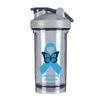 Colon Cancer Awareness 18 Ounce Shaker Bottle Drink Mixer Leak-proof Pre Workout Protein Shakes Meal Replacement Shakes Bottles 500ML/18 Oz Gray view 1