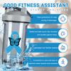 Colon Cancer Awareness 18 Ounce Shaker Bottle Drink Mixer Leak-proof Pre Workout Protein Shakes Meal Replacement Shakes Bottles 500ML/18 Oz Gray view 2