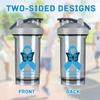 Colon Cancer Awareness 18 Ounce Shaker Bottle Drink Mixer Leak-proof Pre Workout Protein Shakes Meal Replacement Shakes Bottles 500ML/18 Oz Gray view 3
